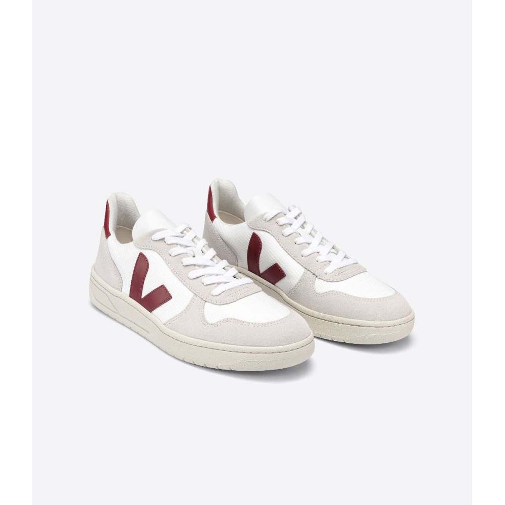 Veja V-10 B-MESH Tenisky Damske White/Red | SK 644LIS